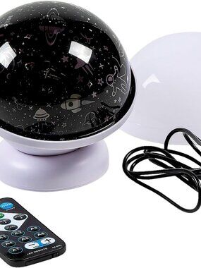 Gabba Goods Outer Space Rotating LED Projector 360 Degree Night Light - NEW